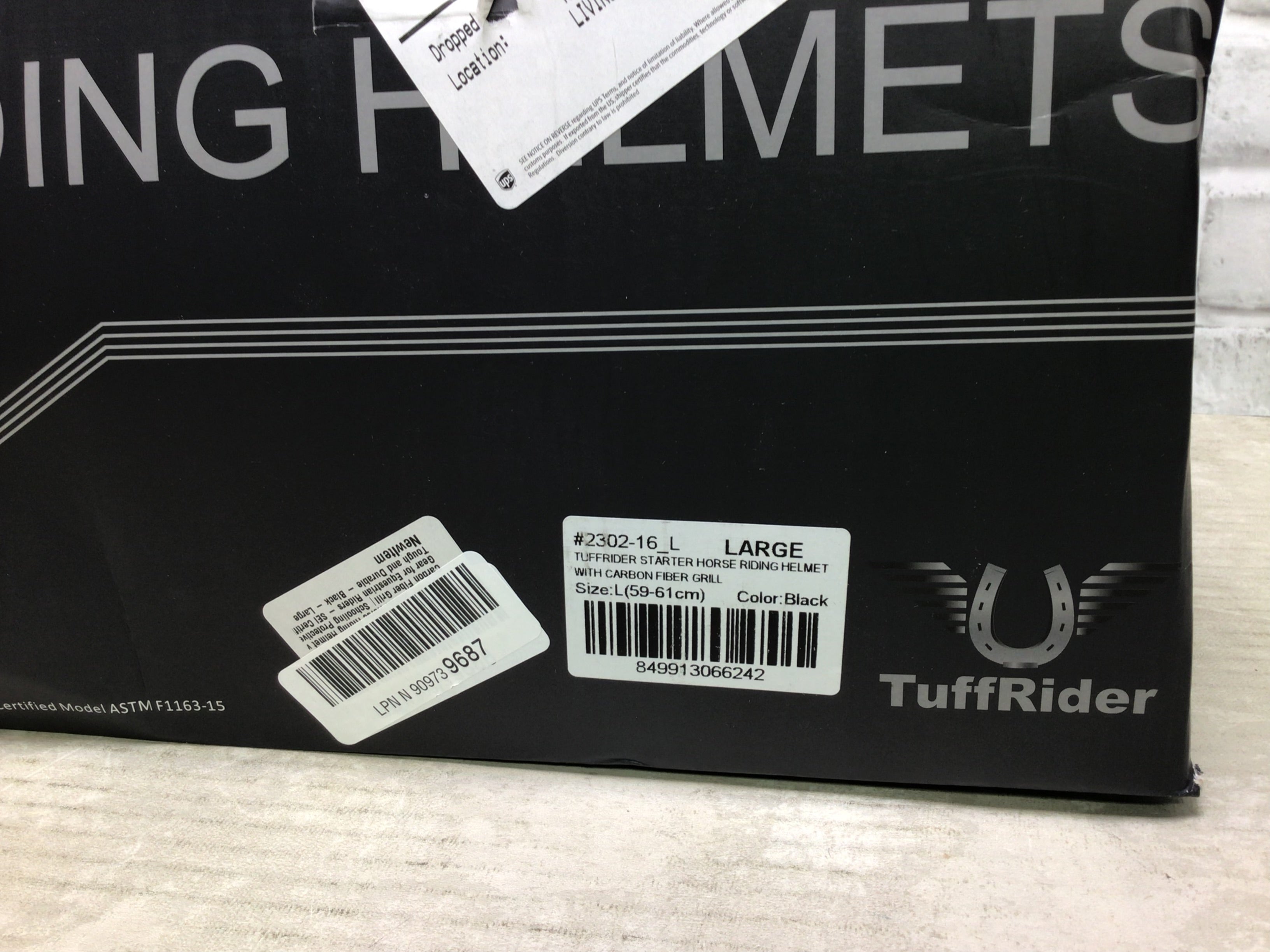 TuffRider Starter Horse Riding Helmet with Carbon Fiber Grill (Size-Large) (7731242795246)